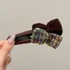 Elegante pasador de pelo floral, nuevo estilo 2026, en una hermosa paleta de colores, perfecto para crear peinados recogidos, un accesorio para el cabello simple y chic para otoño e invierno, con un diseño de pinza de pato delicado y lujoso