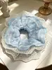 Scrunchies de Renda Floral Multicamadas para Penteados de Coque, Elásticos de Cabelo Versáteis de Alta Elasticidade, Fornecimento Atacadista, Direto do Fabricante