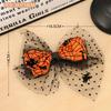Nueva Diadema de Halloween para Niños Pasador con Lazo Naranja Accesorios Divertidos para el Cabello de Bruja Decoración de Fiesta Tocado para Fotos