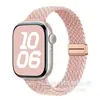 Hebilla Magnética Cintura Delgada Correa Tejida de Nylon Compatible con Apple Watch 9 10 11 iWatch Ultra Pulsera
