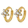 Suministro Directo Transfronterizo Pendientes de Acero Inoxidable con Diamantes Estilo de Lujo Accesible Pendientes Geométricos de Gama Alta Tendencia Versátil para Mujer Pendientes de 18K