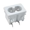 Tomada CA de 8 Caracteres com Certificação CE com Coluna de Posicionamento Slot para Cartão Plugue de Rabo de 8 Caracteres 15*22mm Soquete de 8 Caracteres Jack de 2 Núcleos Db-8 Branco