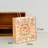 Bolsa de Papel para Presente Desenho Animado Bolsa Mensageiro Bolsa de Presente Criativa Bolsa para Embalagem de Chá com Leite Bolsa de Papel Bolsa de Compras