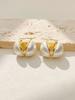 Pendientes Redondos Sencillos de Perla, Retro, Pendientes Exquisitos y Elegantes, Pendientes de Nicho para Mujer, Accesorios de Moda y Versátiles