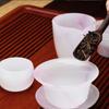 Juego de té de porcelana de jade, juego de té Kung Fu, caja de regalo, taza de té de vidrio para el hogar
