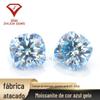 Almofada quadrada fertilizante azul gelo Moissanite pedra nua Fertilizante quadrado cor Mosan jóias pedra principal com pedra atacado