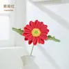 Flores de hilo de margarita africana tejidas a mano, margaritas multicolores, flores de siempreviva artificiales, regalos para decoración del hogar, en stock de fábrica