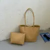 Bolso tote tejido vintage estilo coreano, bolso de hombro casual diario de gran capacidad para ir al trabajo, bolso de axila versátil de alta gama y elegante