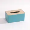 Sala de estar escritorio bambú japonés y madera plástico minimalista caja de pañuelos creativa para el hogar almacenamiento multifuncional caja de papel