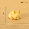 Paisagem em Miniatura Raposa Amarela Fofa Figura Decorativa DIY Acessório Decoração de Mesa Carro Casa Pequeno Ornamento