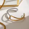 Pulsera Wanxing de Acero Inoxidable Color a Juego Europea y Americana Anillo de Alto Grado Sin Color para Mujer Joyería de Acero de Titanio Joyería de Mano Transfronteriza