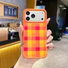 Funda para teléfono de lunares y cuadros simple más vendida en Shopee para iPhone 16, funda de silicona líquida estilo femenino para Apple 17 Pro