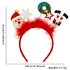 Diadema de Estrella de Reno Navideño Accesorio para el Cabello Decoraciones para Fiestas Muñeco de Nieve Gorro de Navidad Diadema de Piel Roja y Blanca Diadema de Fieltro