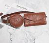Bolso de mujer 2019, nueva moda, bolso de cintura de cuero para mujer, estilo coreano, informal, mini, redondo, pequeño, con cinturón de PU.