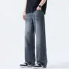 Jeans Masculino Novo Primavera/Verão 2026, Calça Jeans Casual Largo Reto Wide-Leg Plus Size