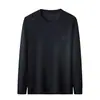 Sudadera de peso pesado de alta calidad para hombre, nueva colección otoño 2026, cuello redondo, camiseta base estampada casual para hombre