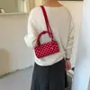 Bolsa de Mão Polca Elegante Feminina 2026 Nova Outono Alta Qualidade Estética Meilade Para o Dia a Dia Ombro Único Transversal Bolsa Cilíndrica