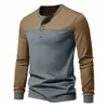 2026 Cruzamento TK Outono Novo Produto Estilo Americano Exploração Masculino Esportivo Fitness Outdoor Casual Para o Dia a Dia Blusa Color Block