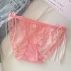 Estilo francês High Slit Underwear Mulheres Verão Fino Cintura Média-Baixa Malha Sexy Renda Pure Desire Estilo Triângulo Shorts