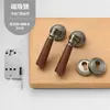 Cerradura de puerta de madera de nogal de lujo ligero estilo francés para uso en interiores en dormitorios, cocinas y baños, manija de puerta dividida universal para el hogar