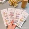 Lindo Juego de Pinzas para el Cabello de Dibujos Animados Transfronterizo para Niñas, Pinzas de Tela para Flequillo Lateral que No Dañan el Cabello, Adorables y Divertidas Pinzas para el Cabello Completamente de Tela