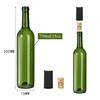 Garrafa de Azeite Redonda Verde Escuro de Alta Qualidade 750ml Vidro Reembalada Garrafa de Vinho Tinto Garrafa Vazia Garrafa para Vinho Caseiro
