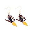 Aretes de serie de Halloween al por mayor del fabricante, aterradores y divertidos, fantasma, murciélago, araña, aretes de calavera