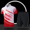 Conjunto de Uniforme Esportivo de Equipe Chinês para Homens e Mulheres, Camisa Polo Respirável de Secagem Rápida, Calça Comprida de Manga Curta, Uniforme de Treinamento com Logo Personalizado da Equipe