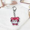 Llavero Acrílico Transparente de Perro Parchal de Dibujos Animados Lindo Cabeza de Animal Colgante para Bolsa de Estudiante Accesorios Parche Venta al por Mayor