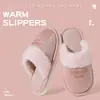 Pantuflas de algodón de invierno 2026 modelo nuevo, pantuflas de algodón afelpado de pata de gallo para mujer, con suela gruesa, cálidas, aptas para suelos de madera, para uso en casa en invierno
