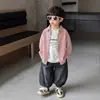 Conjunto de Otoño para Niños 2095 Nuevo Estilo Primavera/Otoño Moda Coreana Elegante Camisa Pantalones de Linterna Conjunto de Dos Piezas