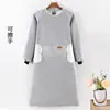 Nuevo delantal de moda de manga larga para mujer, impermeable y a prueba de aceite, mono de cocina para el hogar, ropa de trabajo para comedor, cintura de adulto