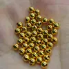 Prata S925 Banhada a Ouro 24k Contas Redondas de 3mm Contas Douradas Contas Pequenas Contas para Preservação de Cor Feitas à Mão DIY Acessórios para Pulseira