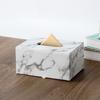 Caja de Pañuelos con Patrón de Mármol Servilletas de Papel Ventosa de Cuero Caja de Almacenamiento Hotel Restaurante Nórdico Ins Caja con Ventosa