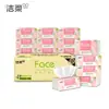 Lenço C&S Rosa para Rosto Espesso de 4 Camadas com 80 Folhas, Feito de Polpa de Madeira Virgem, Lenço Facial, Papel de Guardanapo, 20 Pacotes por Caixa, Atacado