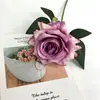 Rosa Romántica Francesa Corolla Rosa Flor Artificial de Seda Esquina Rosa Individual Decoración de Sala de Estar Flor Seca Decoración de Mesa Flor de Boda