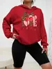 Estampado de Leopardo Amor Diseño de Combinación Creativa Ropa de Calle para Mujer