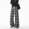 Otoño 2026 Nuevo Estilo Sin Sombra Pared Cuadros Retro Pierna Recta Pantalones Largos M-5XL HK261228-P23