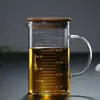 Taza de Leche Graduada, Taza de Desayuno de Vidrio, Taza de Leche Apta para Microondas, Taza para Hornear con Escala, Grado Alimenticio