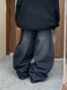 Pantalones Vaqueros Yihong Clothing para Niños 2025 Otoño Nuevo Estilo Jeans Pierna de Pollo Versión Coreana Corte Holgado Versátil Moderno