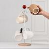 Portavasos estante para tazas de escritorio de la Edad Media estante para guardar vasos de vidrio escurridor colgante de doble capa soporte para tazas de té