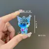 Llavero de Figurita Adorno Sanrio de Dibujos Animados, Llavero de Kuromi con Colgante de Figurita de Arena Fluyente, Regalo Promocional