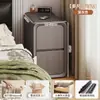 Mesita de Noche Ultraestrecha, Gabinete de Almacenamiento Simple, Gabinete Estrecho para Espacios Pequeños en el Dormitorio con Cajones de Madera Maciza, Estante Pequeño Creativo para Mesita de Noche