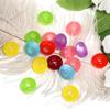 Contas de resina coloridas com furos grandes, contas de olho de gato, contas de ábaco, corrente de celular faça você mesmo, chaveiro, acessórios de joias, contas