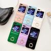 Para Samsung Z Flip5 Funda de Teléfono Z Flip3 Teléfono Plegable Chaqueta Acolchada Color Sólido Anillo Soporte Estuche 6