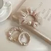 Moderna goma para el pelo de resorte de alta elasticidad con perlas, liga para coleta, delicada y sofisticada goma para moño