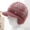 Gorros Cálidos para Mujeres de Mediana Edad y Mayores, Madres, Protección contra el Frío de Otoño e Invierno, Gorros de Punto con Protección para las Orejas para Personas Mayores y Abuelas, Gorros de Lana con Forro de Felpa