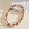Collar de borla con cuentas de perlas vintage europeo y americano, cadena para la clavícula de nicho de lujo ligero transfronterizo de alta gama, accesorio de moda de Instagram