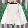 Abrigo de algodón para niños, engrosado, cálido, de invierno, de longitud media, color Verde Militar, abrigo retro para niños, abrigo acolchado de algodón para bebé, forro polar