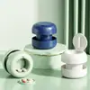 Molinillo y Cortador de Tabletas Portátil Multifuncional Molinillo de Tabletas Molinillo de Polvo Pequeña Pastillera Cortador Caja de Pastillas para Sub-empaque